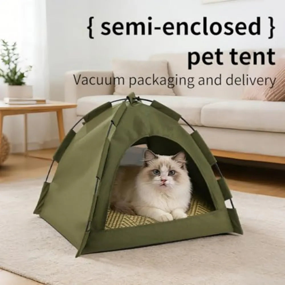 Outdoor Semi Enclosed Pet Tent For Cats And Portable Shelter
