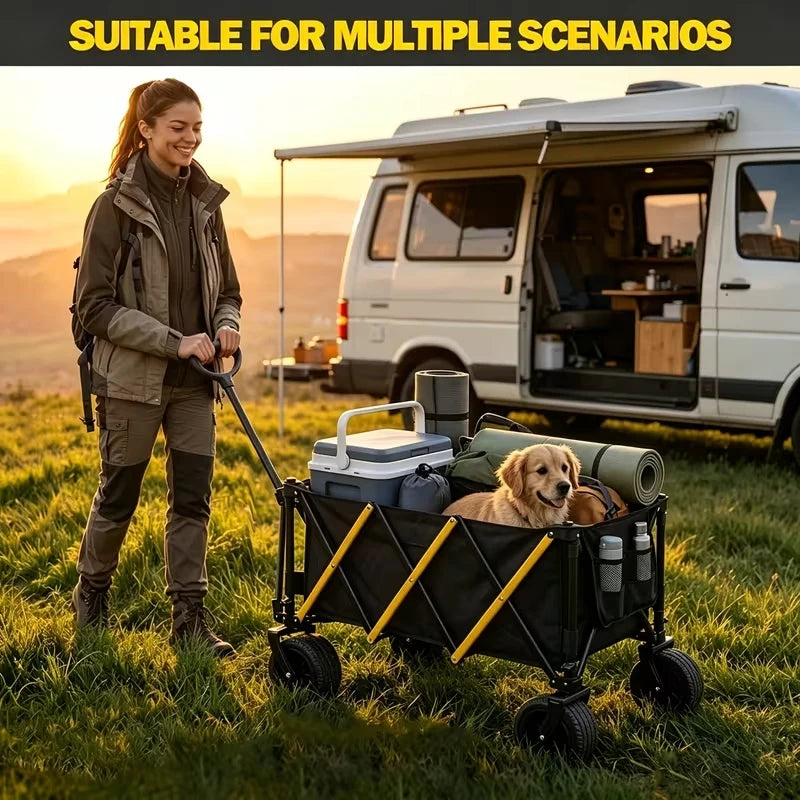 Heavy Duty Folding All Terrain Outdoor Utility Camping Cart