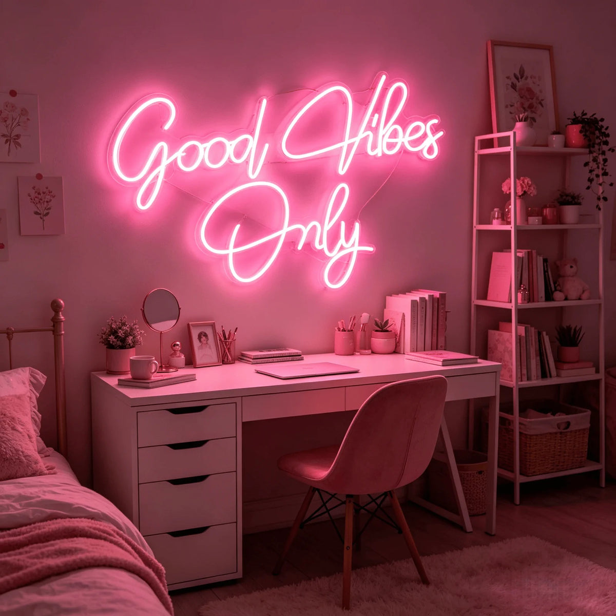 Thiixdai Good Vibes Only Led Neon Sign Usb Wall Decor