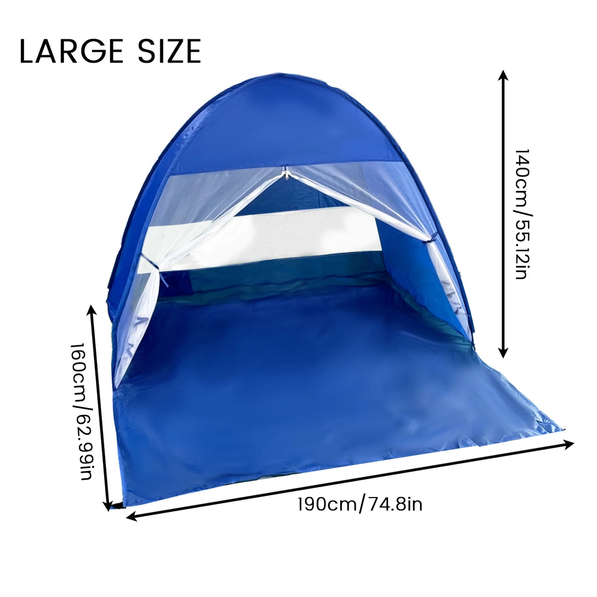 Auto Open Beach Camping Tent With UPF 50 Sun Protection