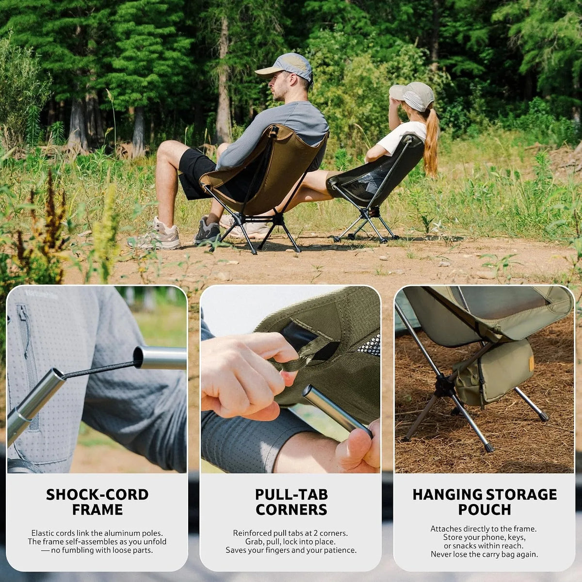 Naturehike Ultralight Foldable Camping Chair With Lightweight Frame