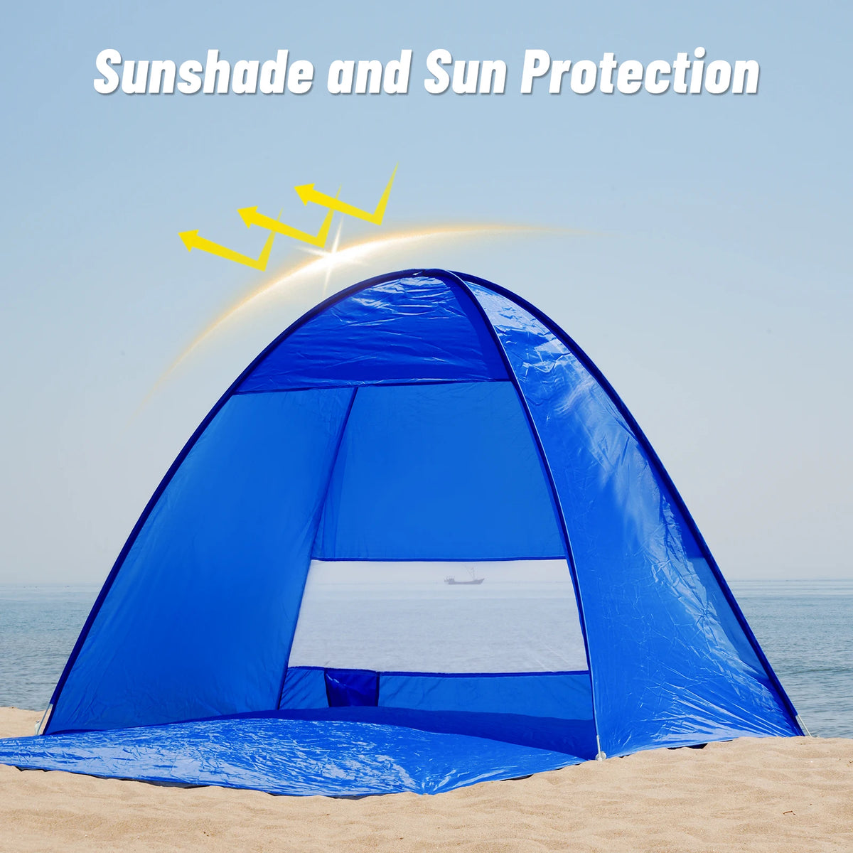 Auto Open Beach Camping Tent With UPF 50 Sun Protection