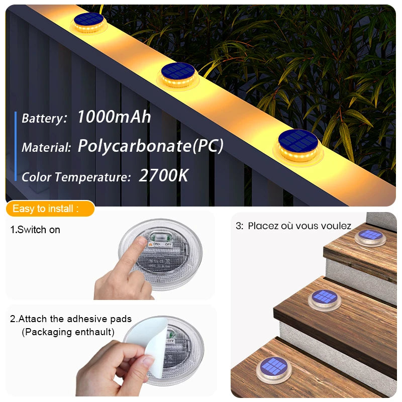 IP68 Solar Deck Lights Automatic With 5 Ton Load Bearing
