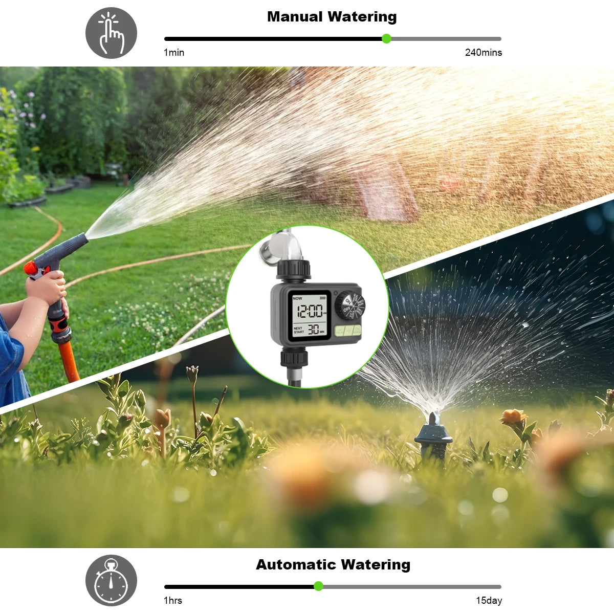 Automatic Garden Water Timer for Sprinklers Model HCT-M05