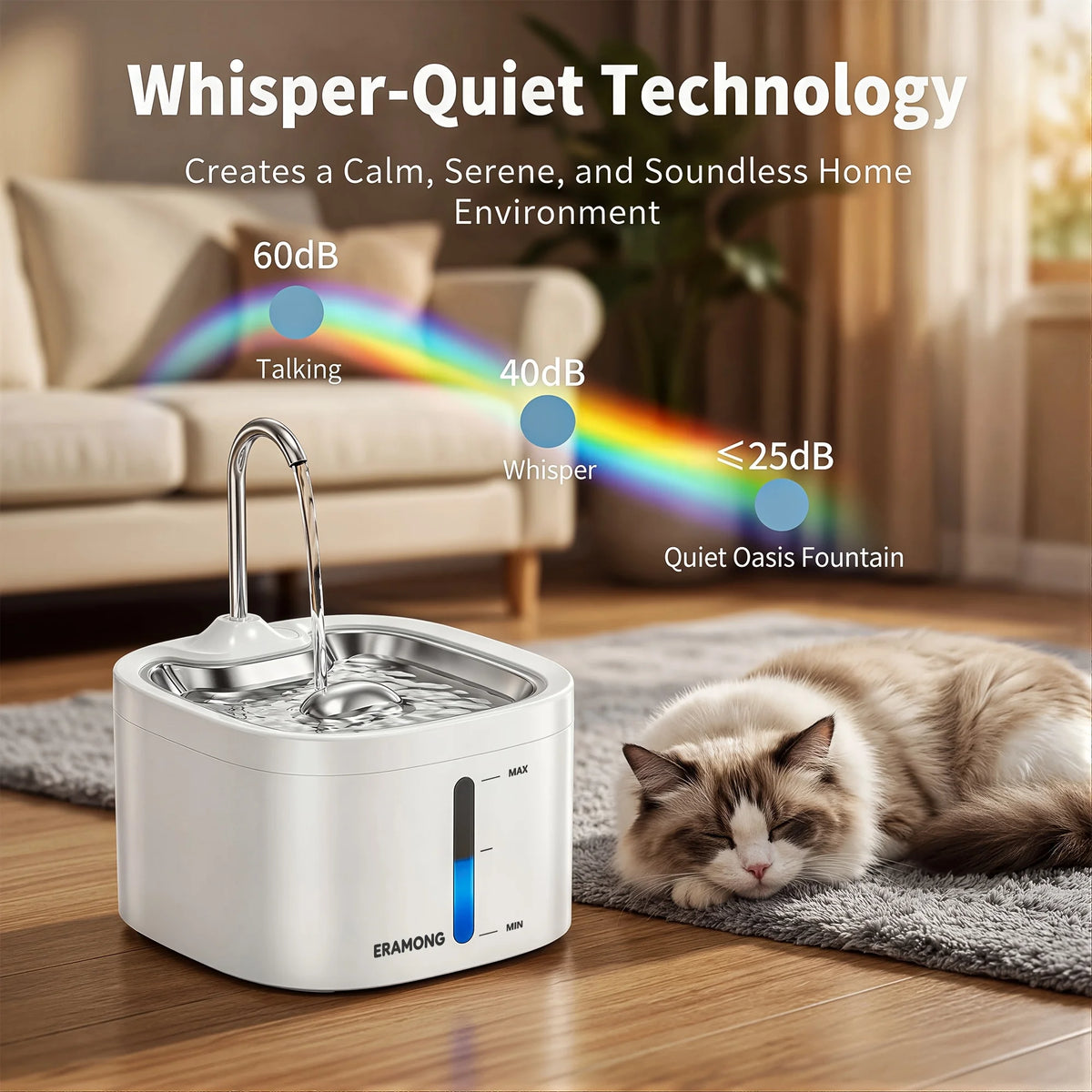Automatic Stainless Steel Drinking Fountain For Cats And Dogs