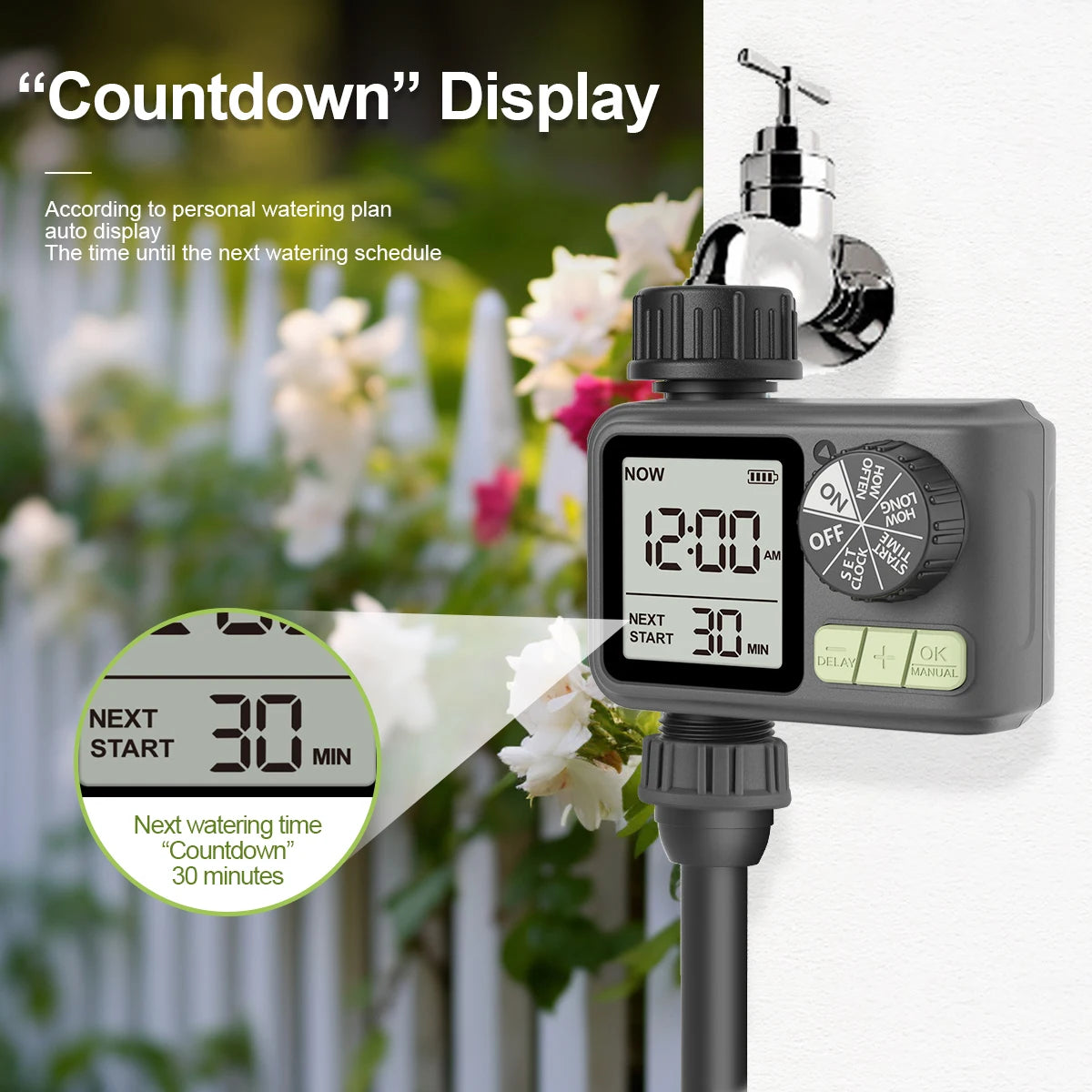 Automatic Garden Water Timer for Sprinklers Model HCT-M05