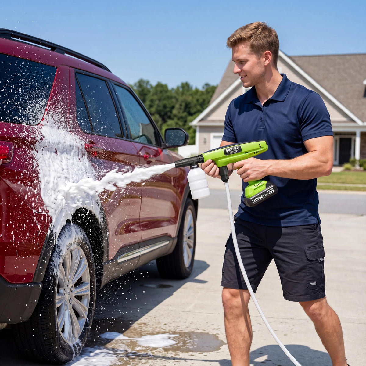 HiMISS 20V Cordless Pressure Washer Battery Powered Outdoor Cleaner