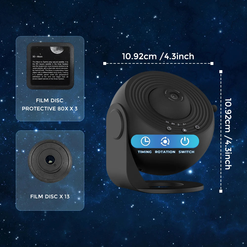 Aiopp Star Projector With 360 Rotation And Hd Galaxy Lighting