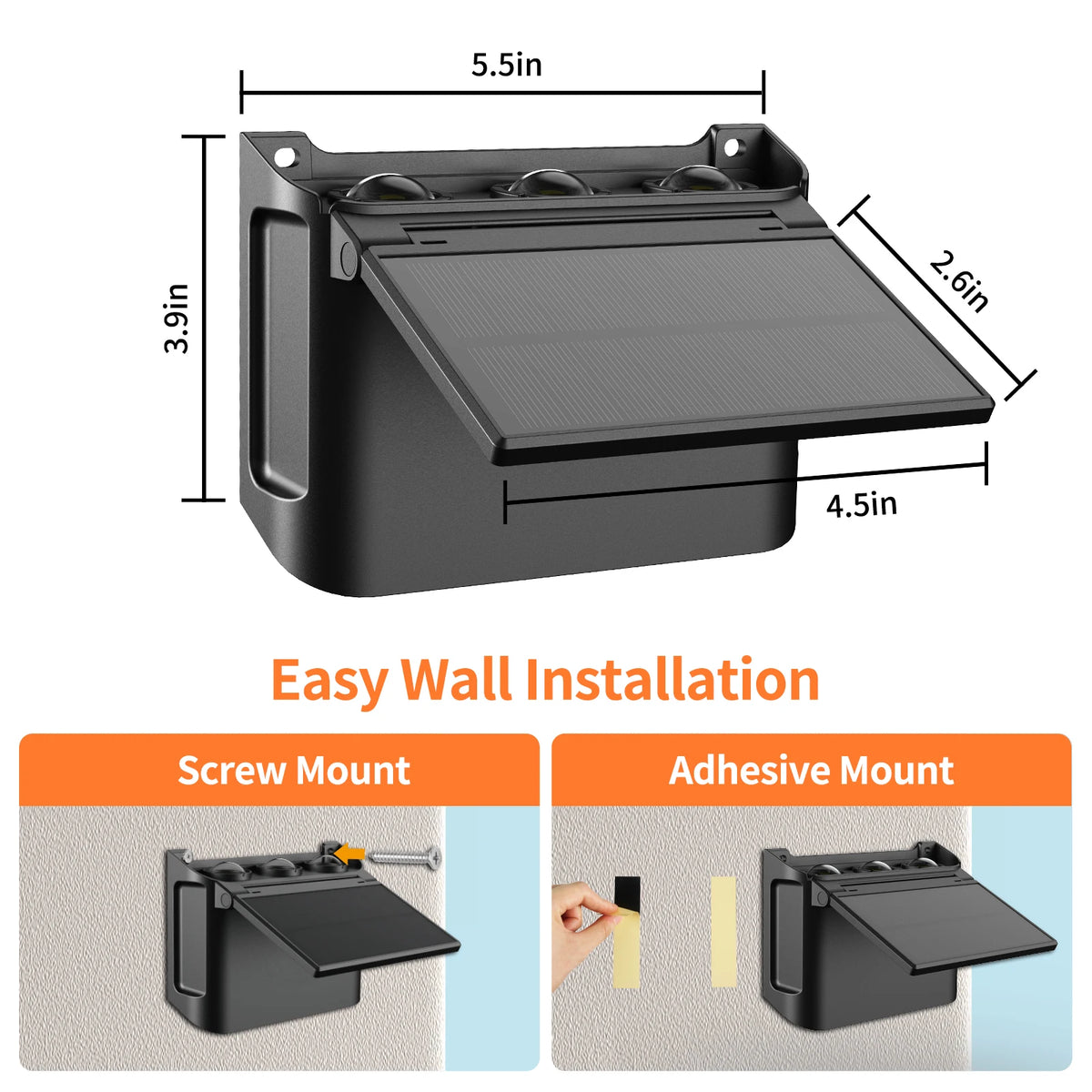 Intelamp Led Solar Wall Lights With Up Down Lighting