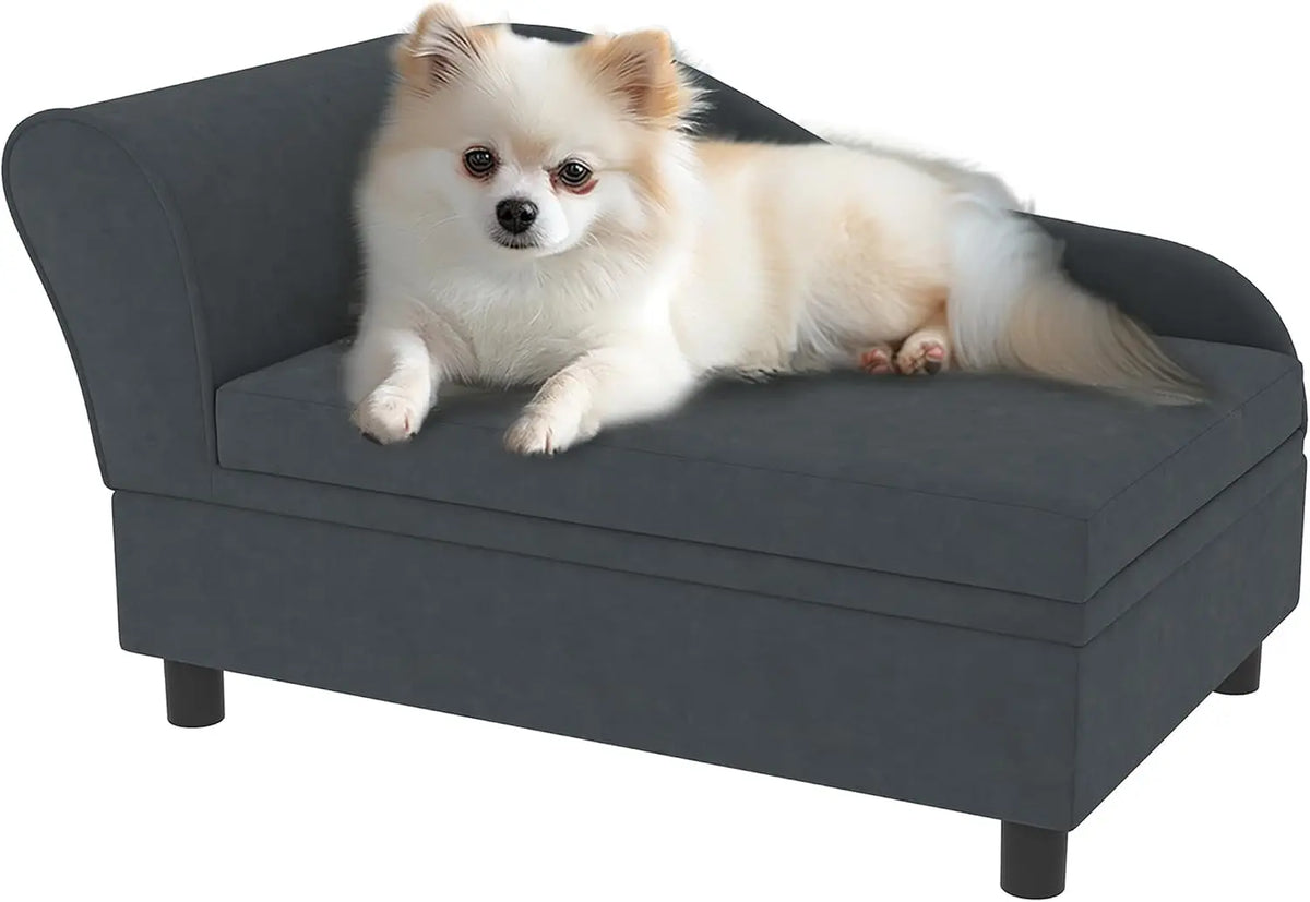 Modern Hidden Storage Dog Couch With Soft Foam For Pets