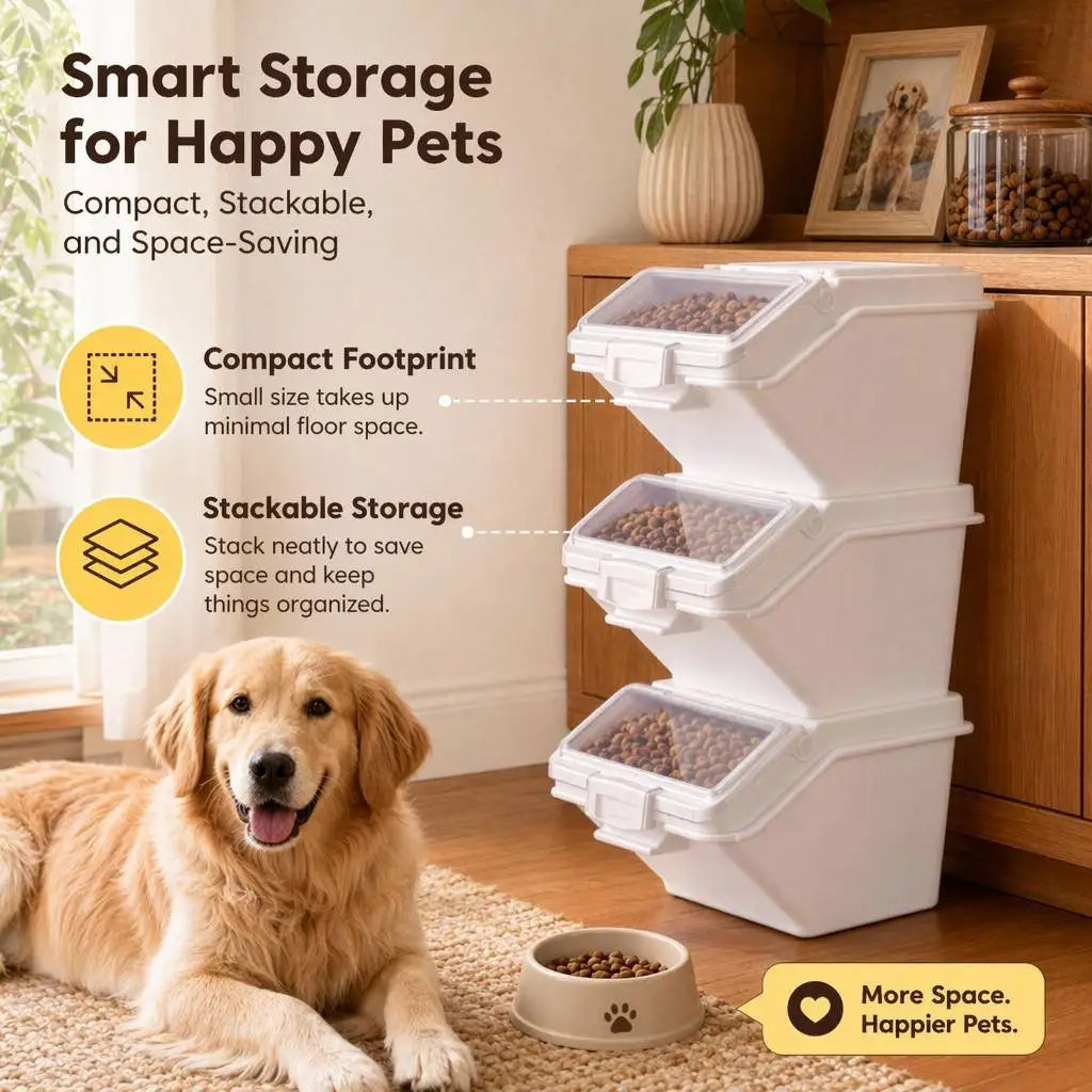 Airtight Dog Food Storage Container With Convenient Scoop
