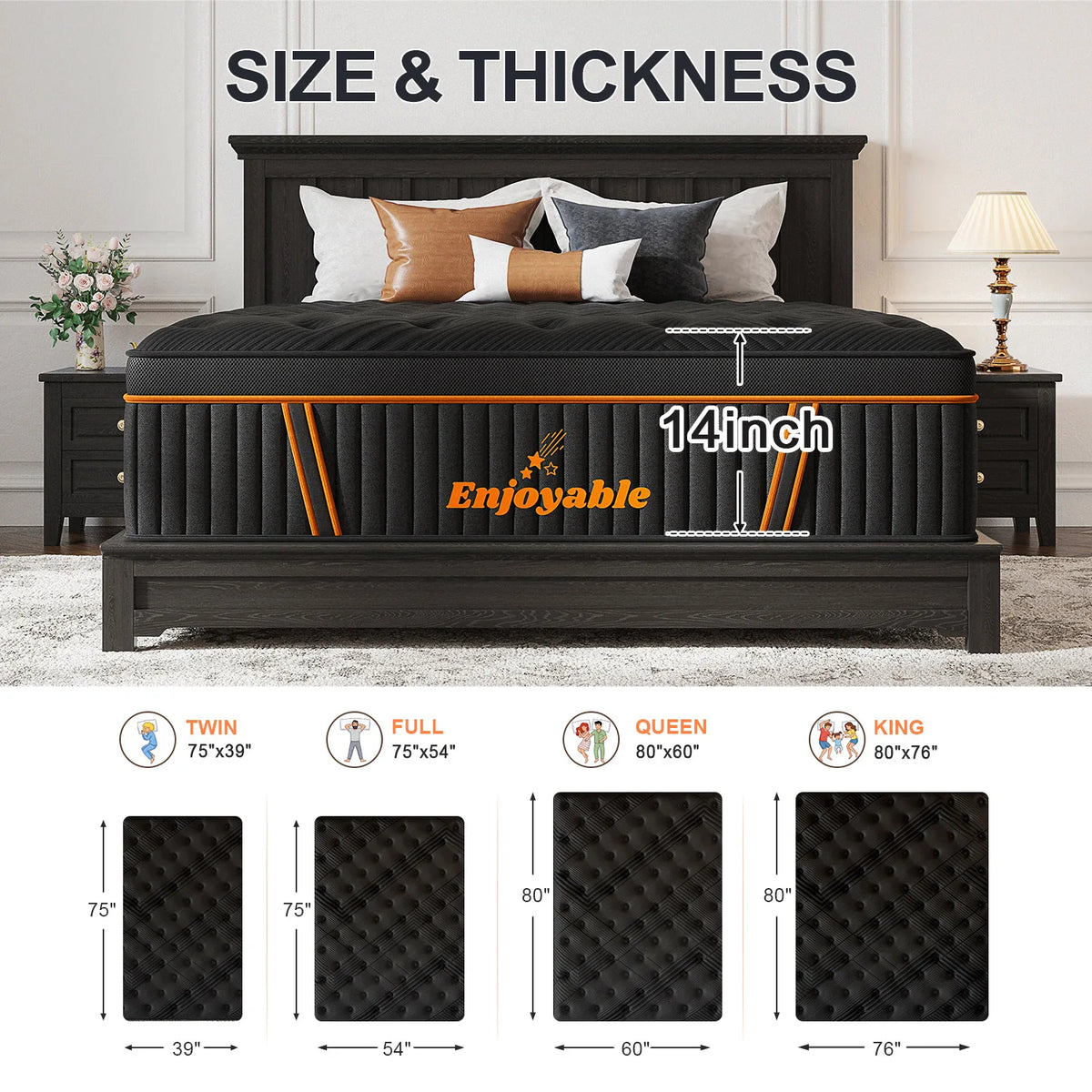 Sweetlove Medium Firm Gel Memory Foam Hybrid Mattress