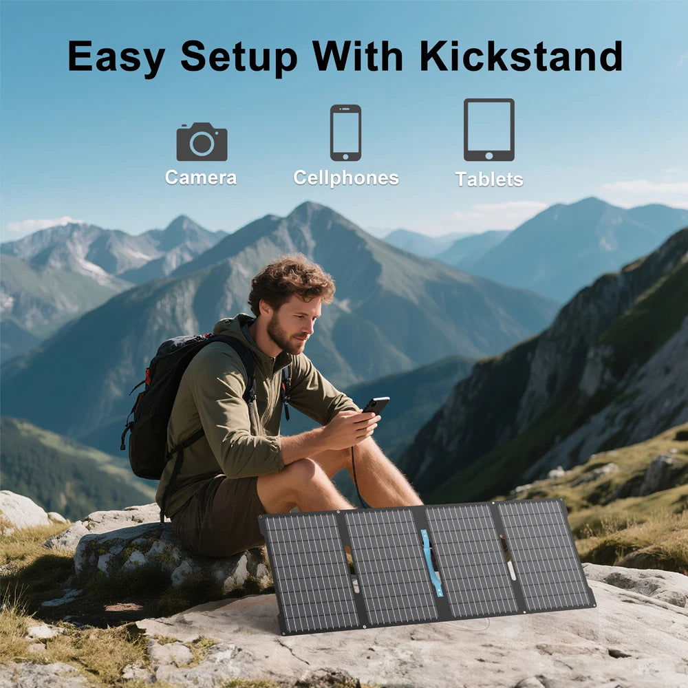 E-PowO 60W Foldable Portable Solar Panel And Waterproof Charger