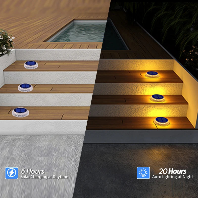 IP68 Solar Deck Lights Automatic With 5 Ton Load Bearing