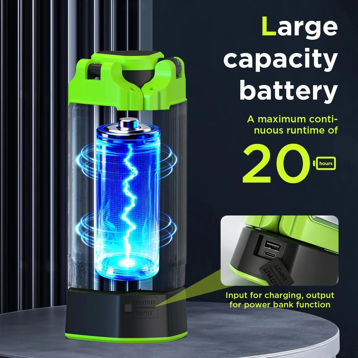 Rechargeable Three Head Led Work Light With Foldable Stand