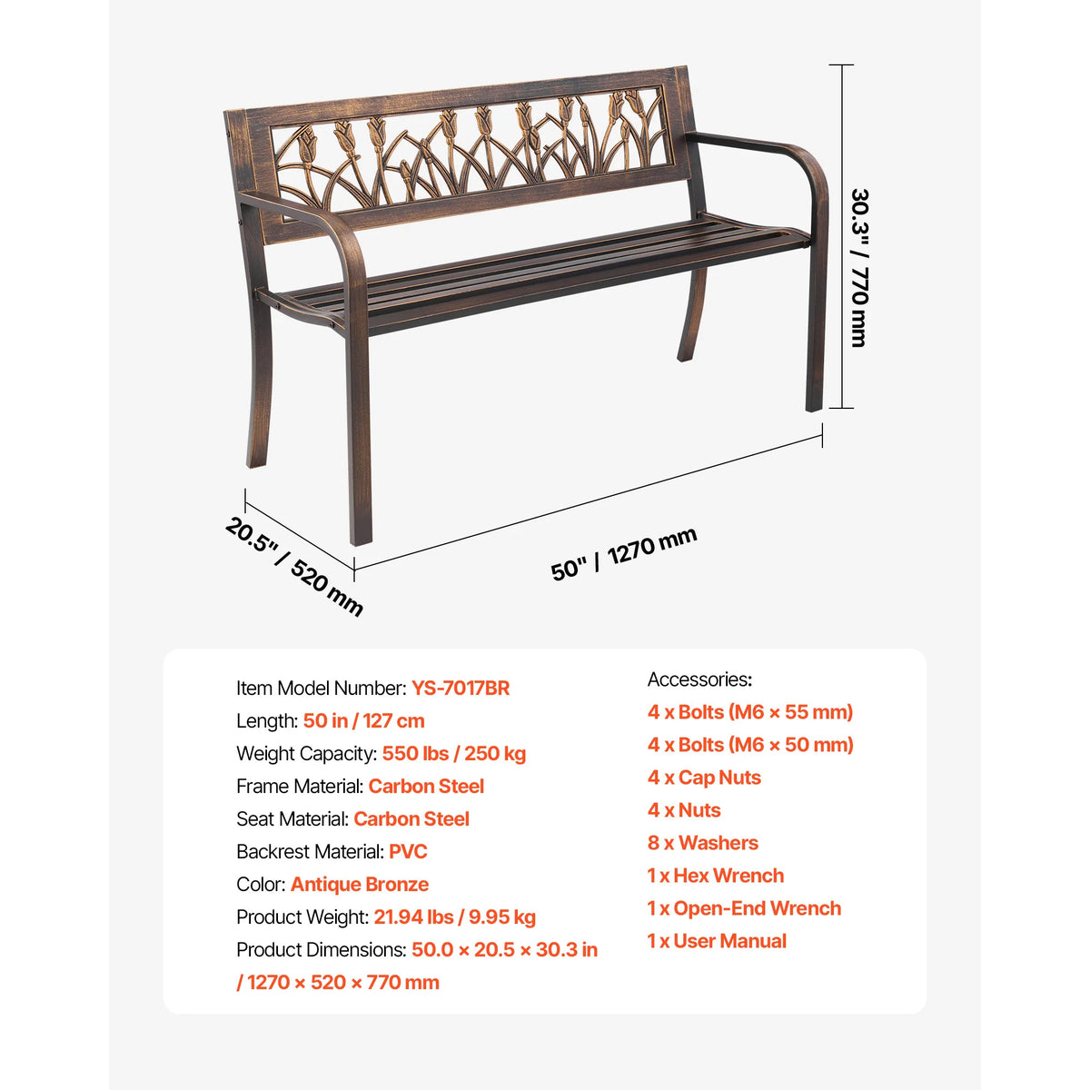 SucceBuy Modern Outdoor Garden Wooden Bench With Backrest