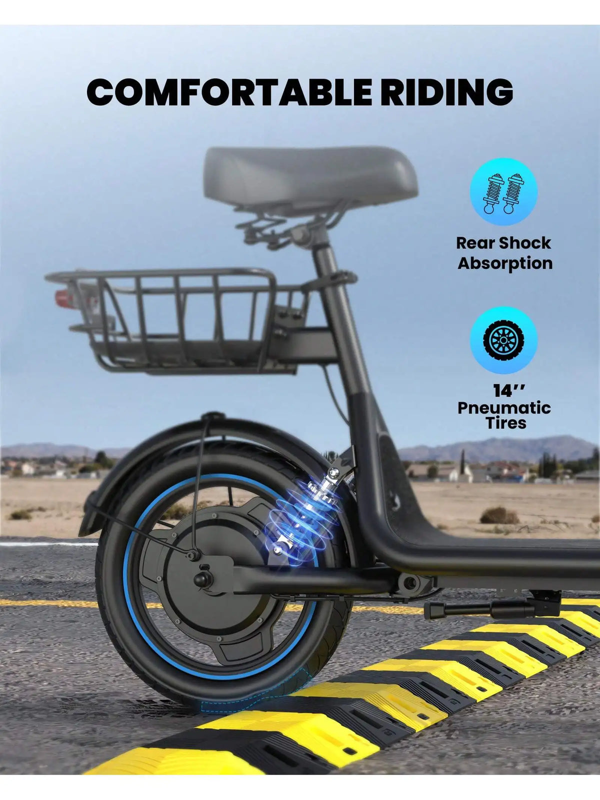 Gyroshoes 650W Adult Electric Scooter With Seat And Dual Suspension