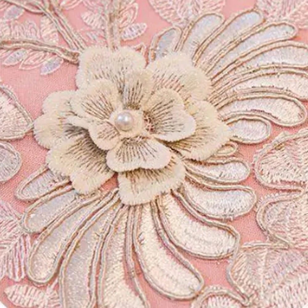 Luxury European Double Layer Embroidered Valance Curtains