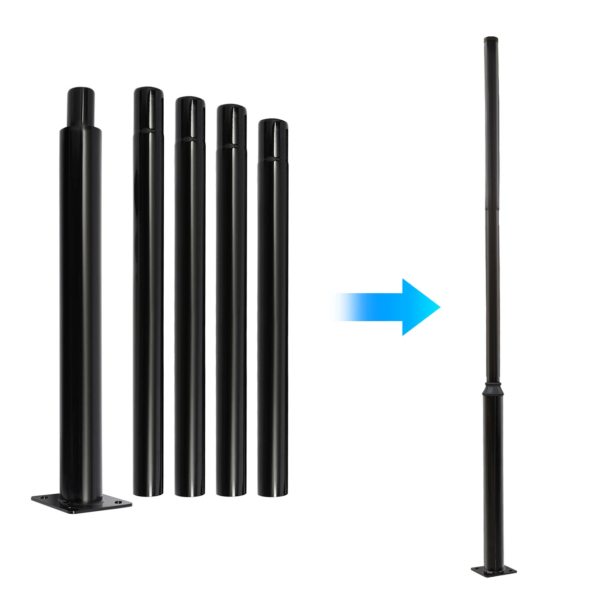 Commercial Grade Outdoor Street Lamp Post For Solar Lighting