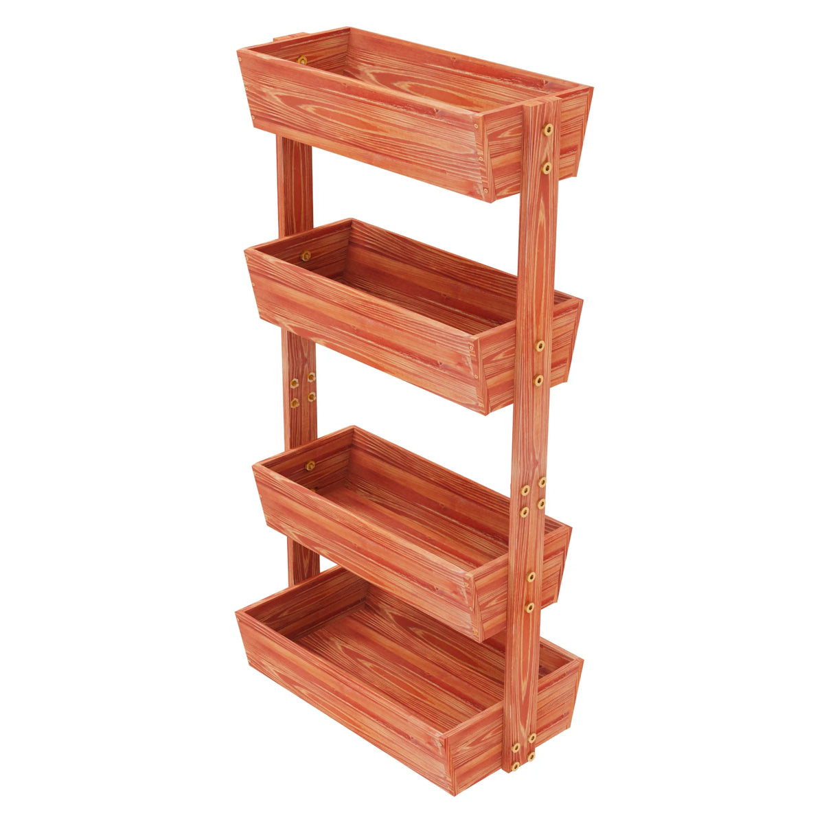 Four Tier Solid Wood Raised Garden Bed With Removable Planters