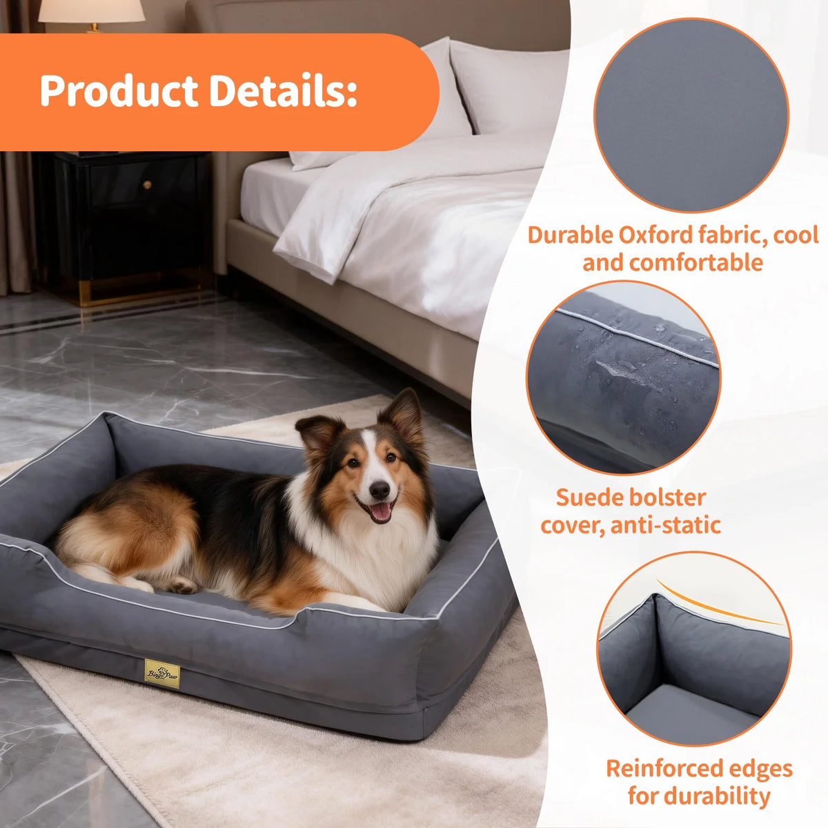 Bingopaw Orthopedic Dog Sofa Bed With Washable Cover