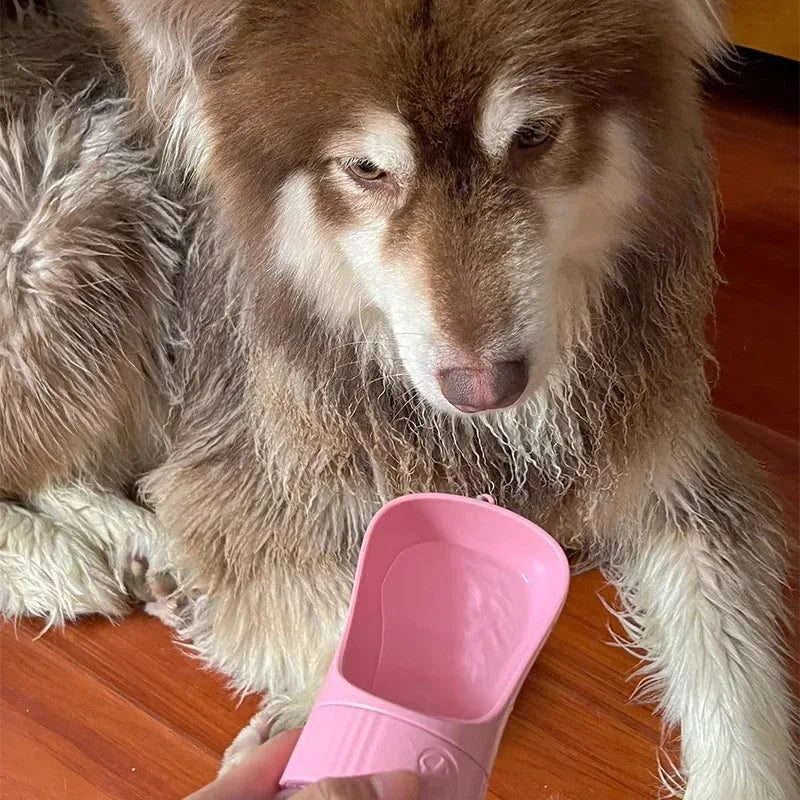 Portable Dog Water Bottle With Separated Food Storage Cup