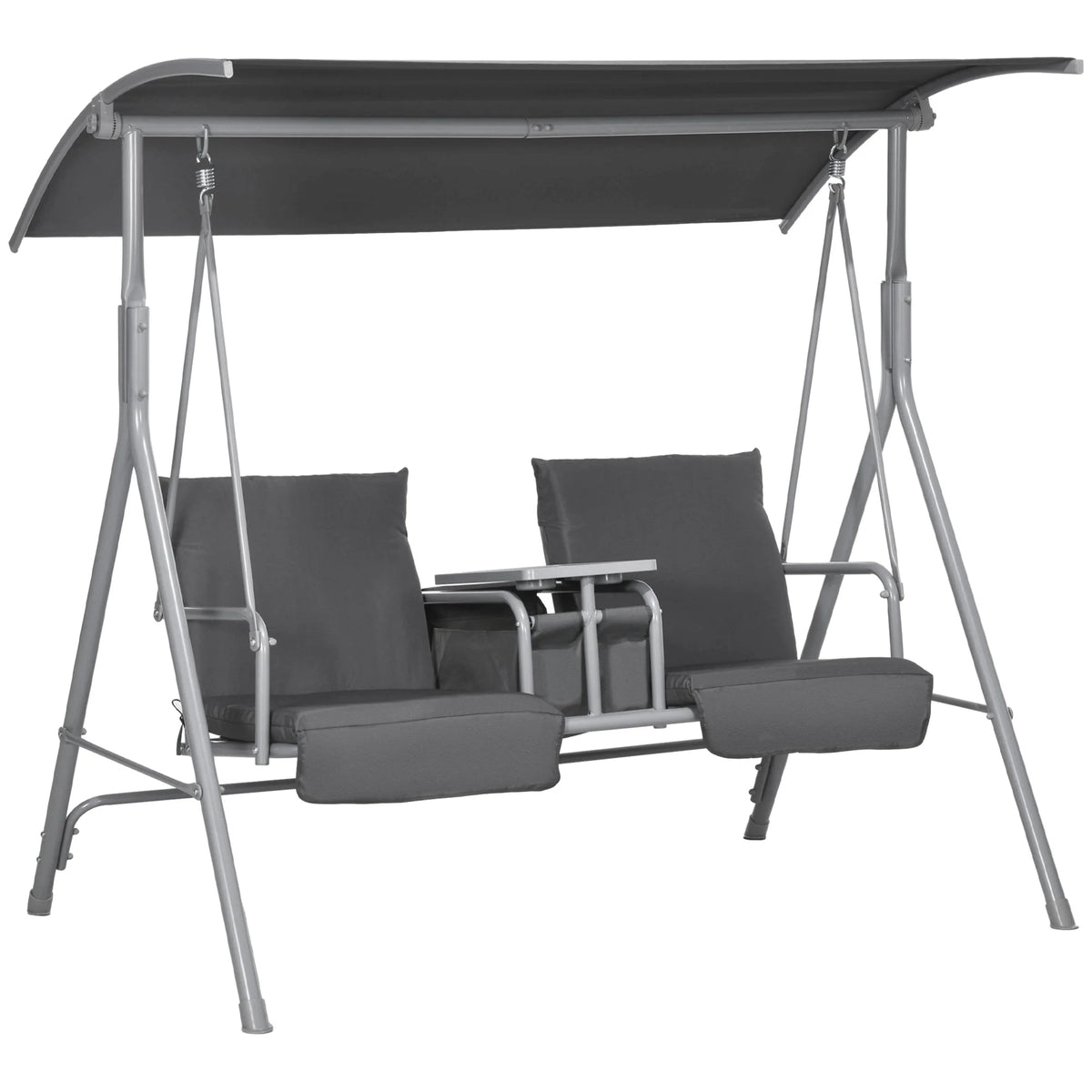 Outsunny Outdoor Swing Chair With Canopy For Patio And Garden