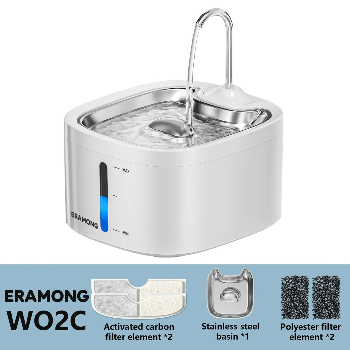 Automatic Stainless Steel Drinking Fountain For Cats And Dogs