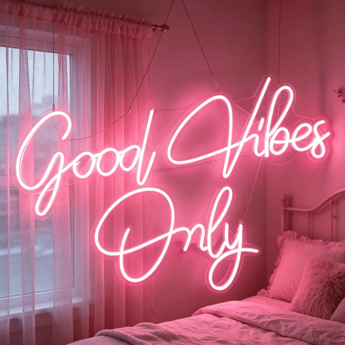 Thiixdai Good Vibes Only Led Neon Sign Usb Wall Decor