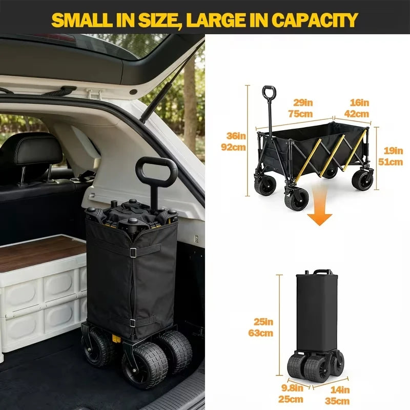 Heavy Duty Folding All Terrain Outdoor Utility Camping Cart