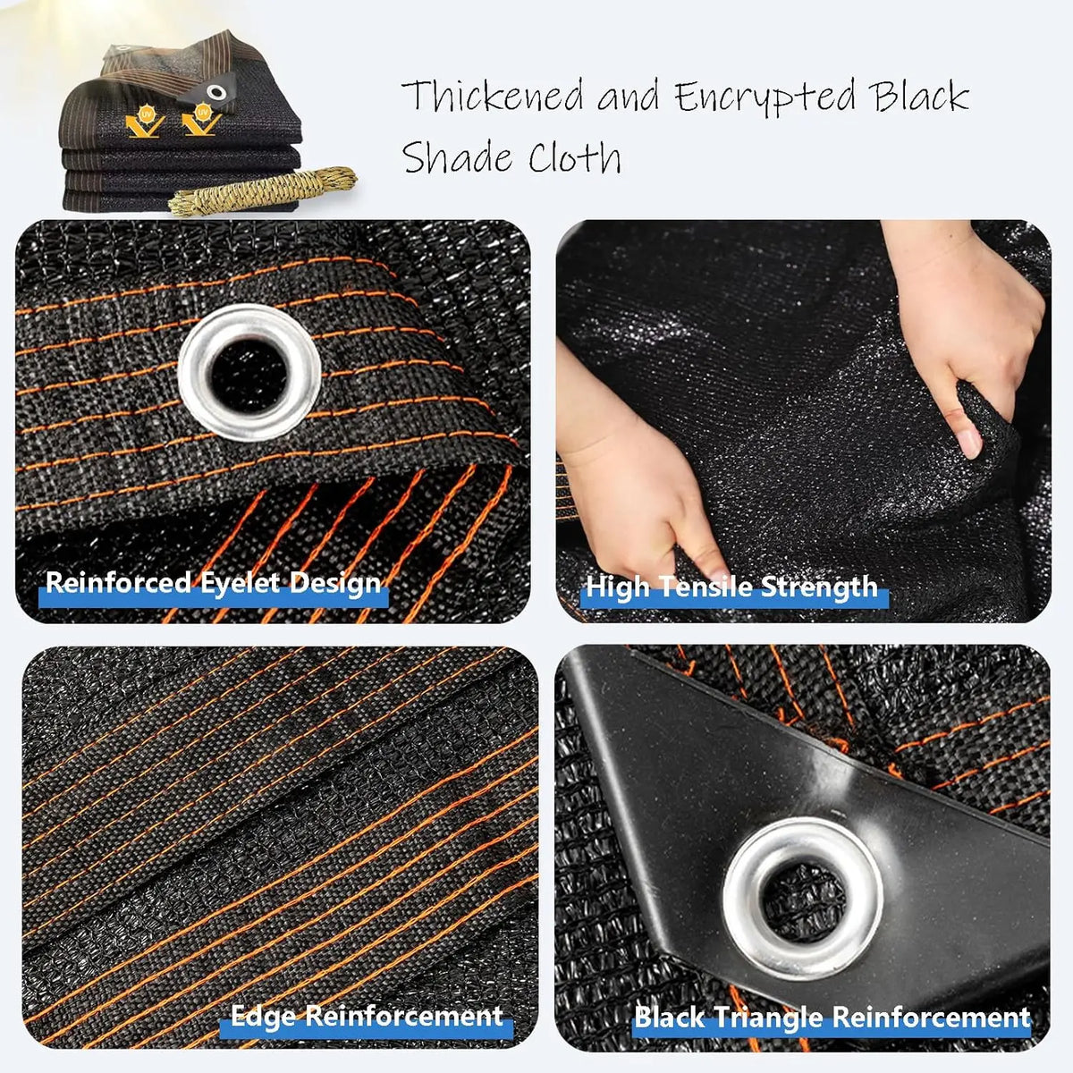 HDPE Heavy Duty Shade Net with Grommets for Patio