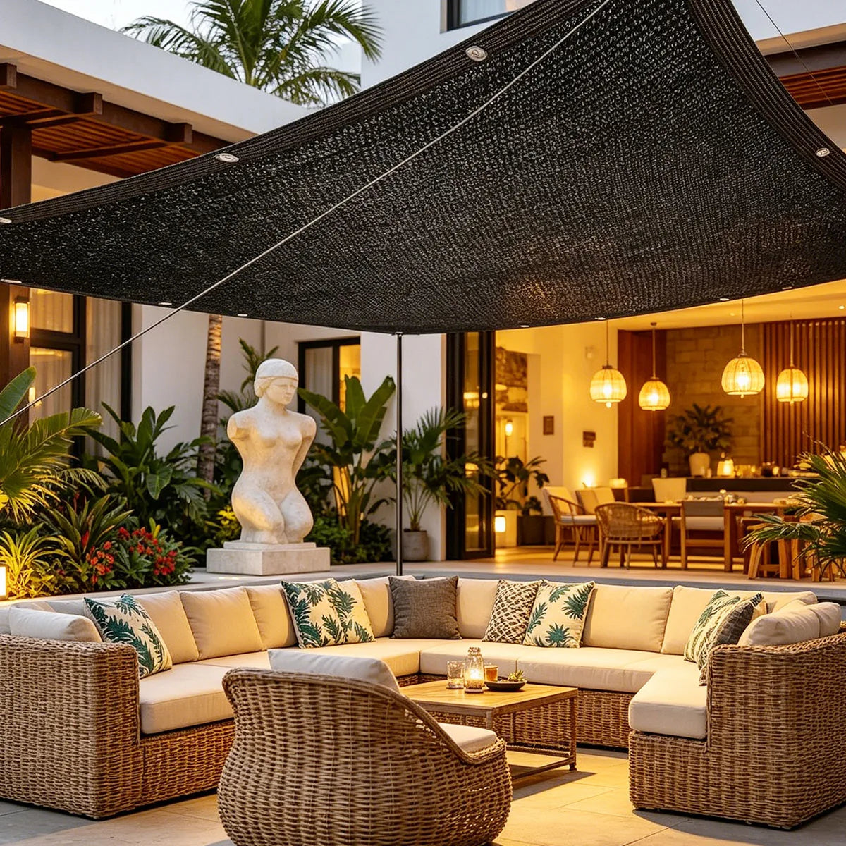 HDPE Heavy Duty Shade Net with Grommets for Patio