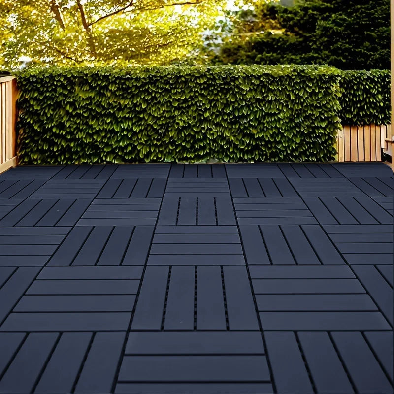 Interlocking Plastic Deck Tiles For Outdoor Waterproof Patio Flooring