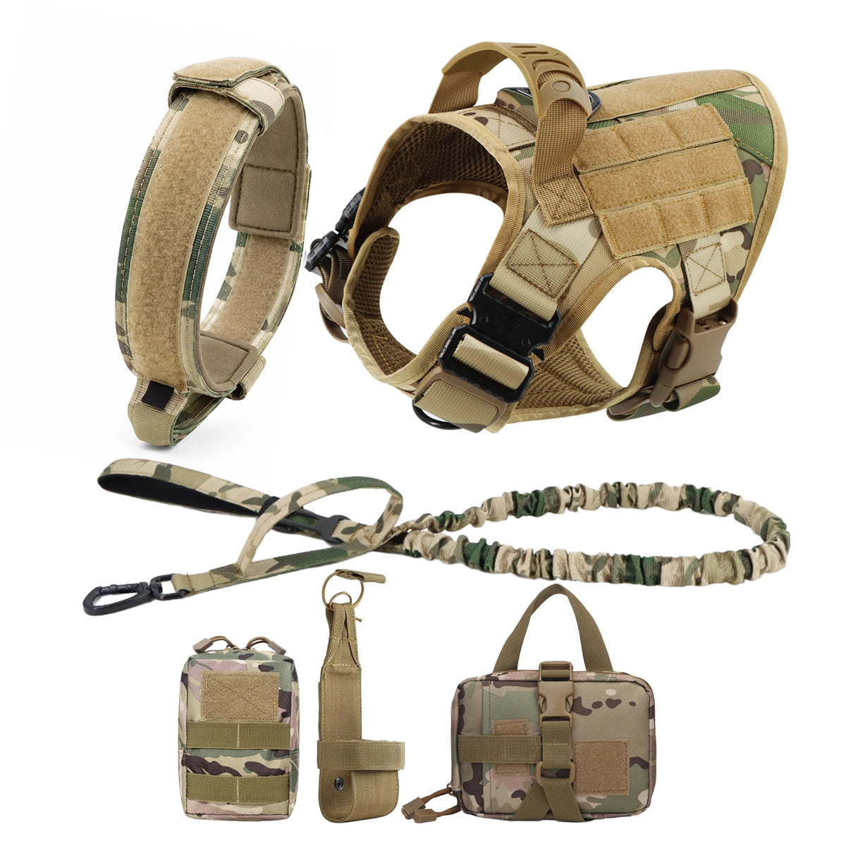 Petravel Adjustable Padded Nylon Dog Harness With Leash
