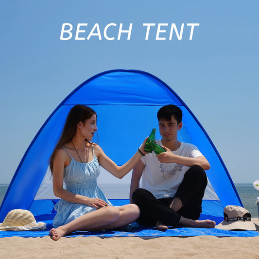 Auto Open Beach Camping Tent With UPF 50 Sun Protection