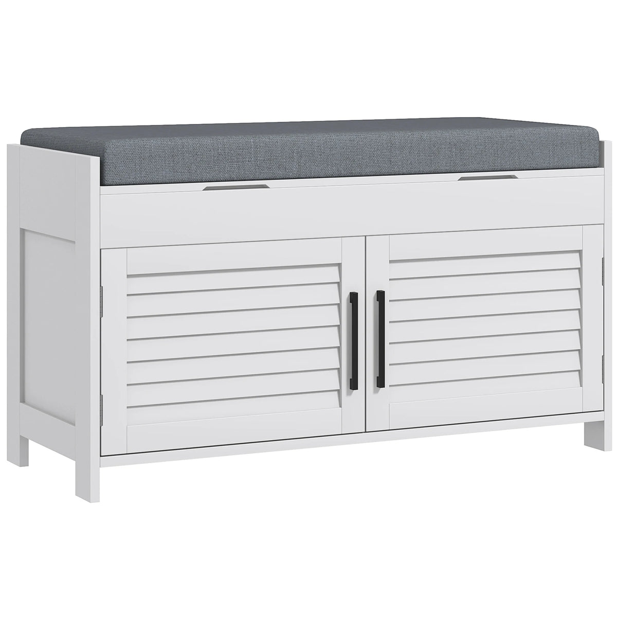HOMCOM Entryway Shoe Bench With Hidden Compartments And Cushion