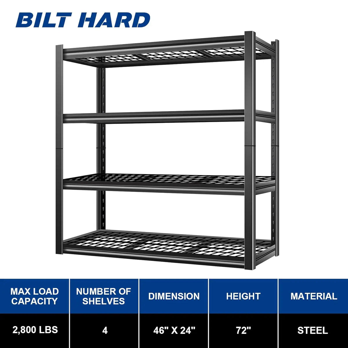 Heavy Duty Metal Garage Shelves Adjustable Steel Shelving Workshop