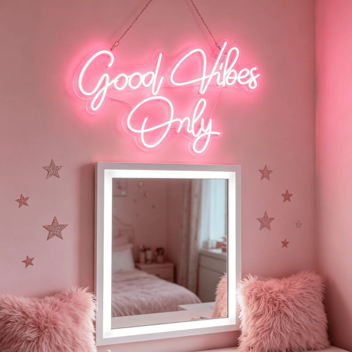 Thiixdai Good Vibes Only Led Neon Sign Usb Wall Decor