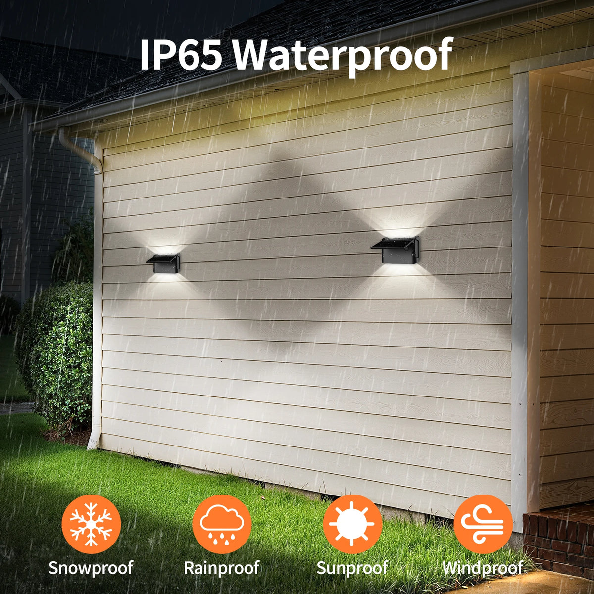 Intelamp Led Solar Wall Lights With Up Down Lighting