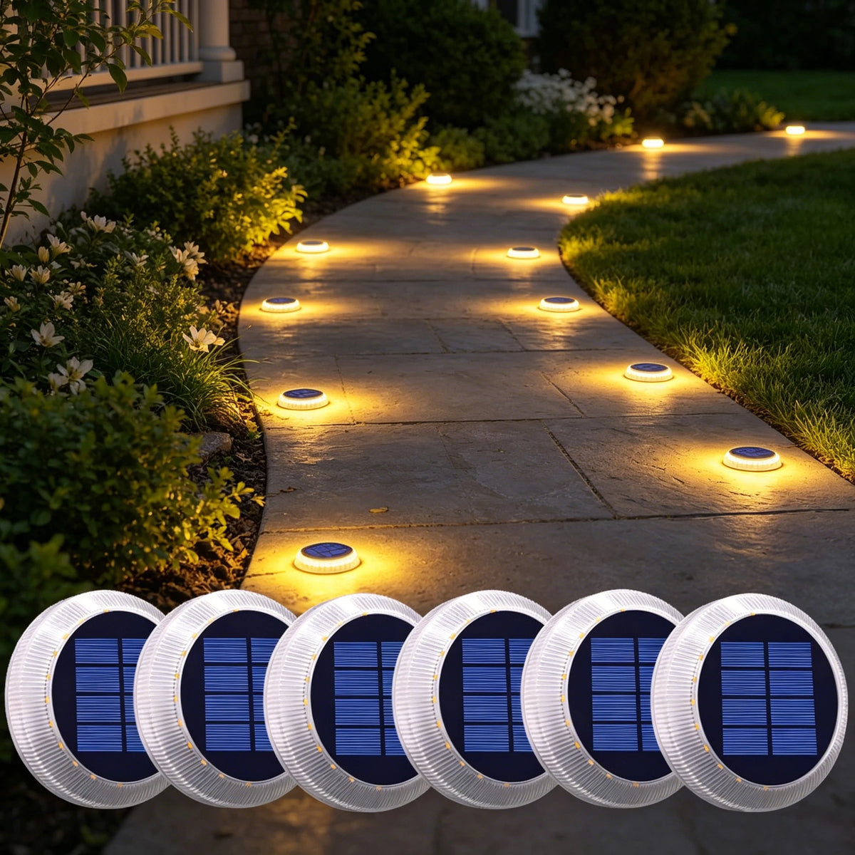 IP68 Solar Deck Lights Automatic With 5 Ton Load Bearing