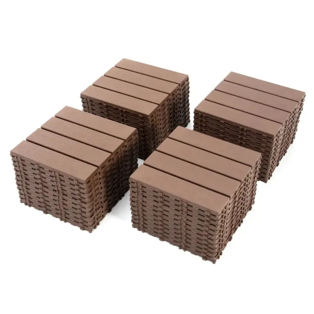 Interlocking Plastic Deck Tiles For Outdoor Waterproof Patio Flooring