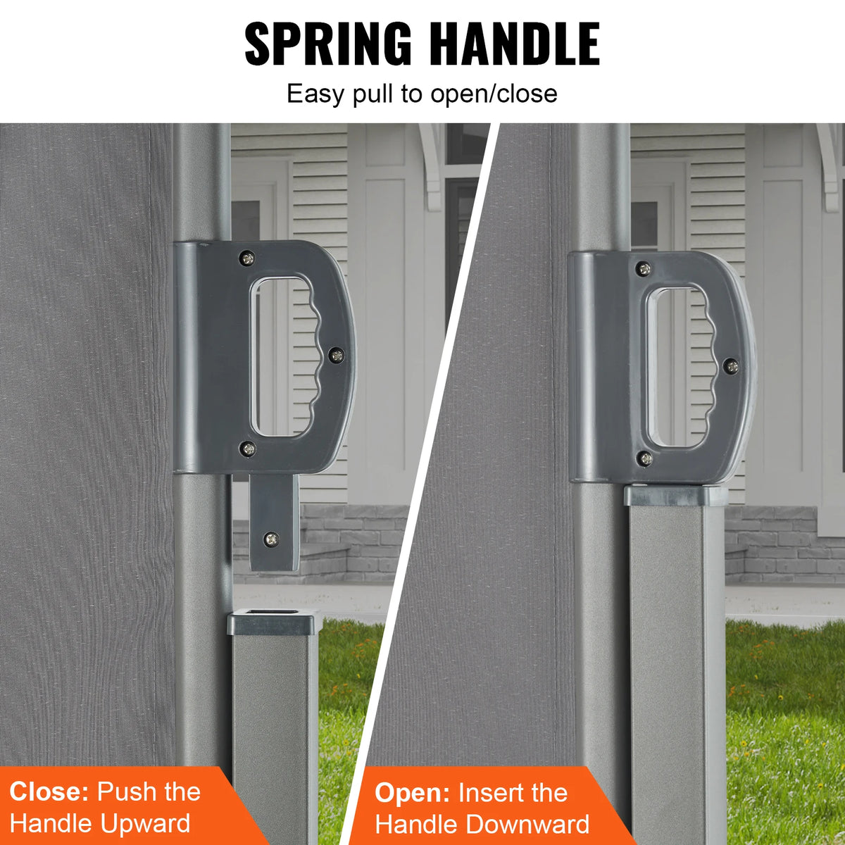 SucceBuy Retractable Side Awning Outdoor Privacy Screen With Frame