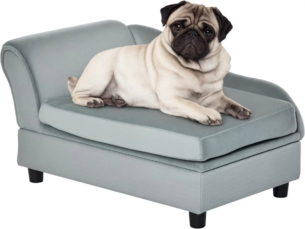 Modern Hidden Storage Dog Couch With Soft Foam For Pets