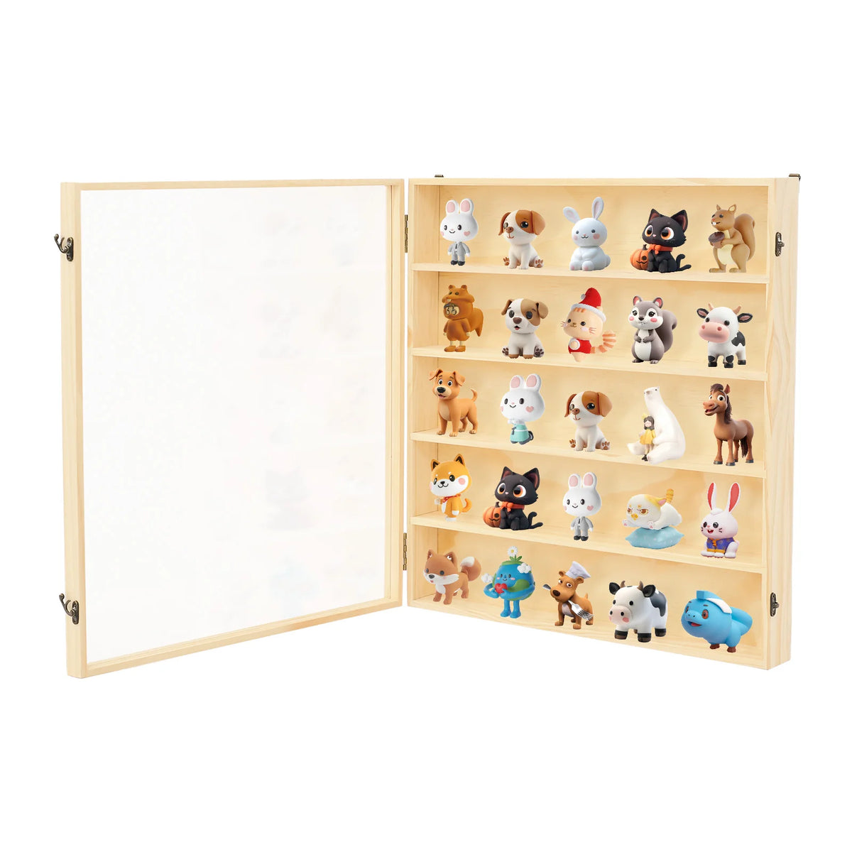 Bymaocar Wall Mount Wooden Display Cabinet For Collectibles