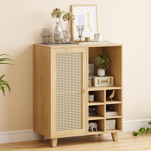 FARINI Wooden Sideboard With Wine Rack And Storage Buffet
