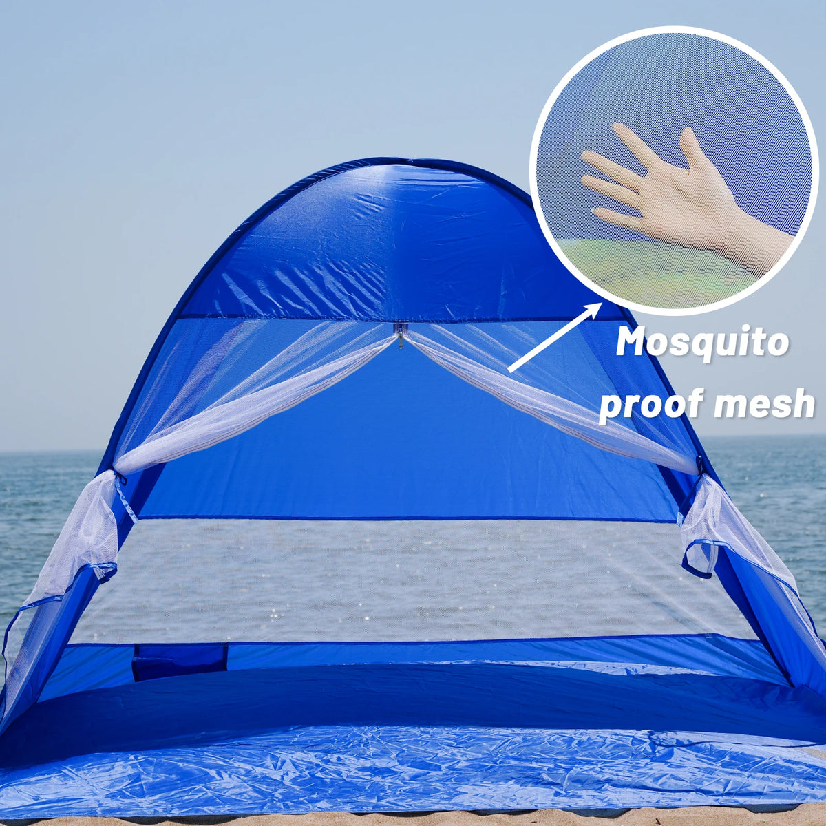 Auto Open Beach Camping Tent With UPF 50 Sun Protection