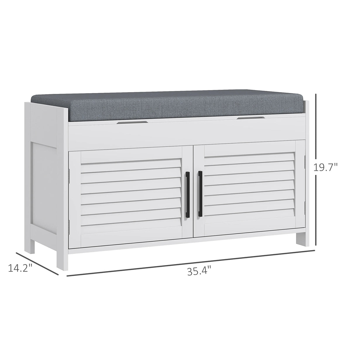 HOMCOM Entryway Shoe Bench With Hidden Compartments And Cushion
