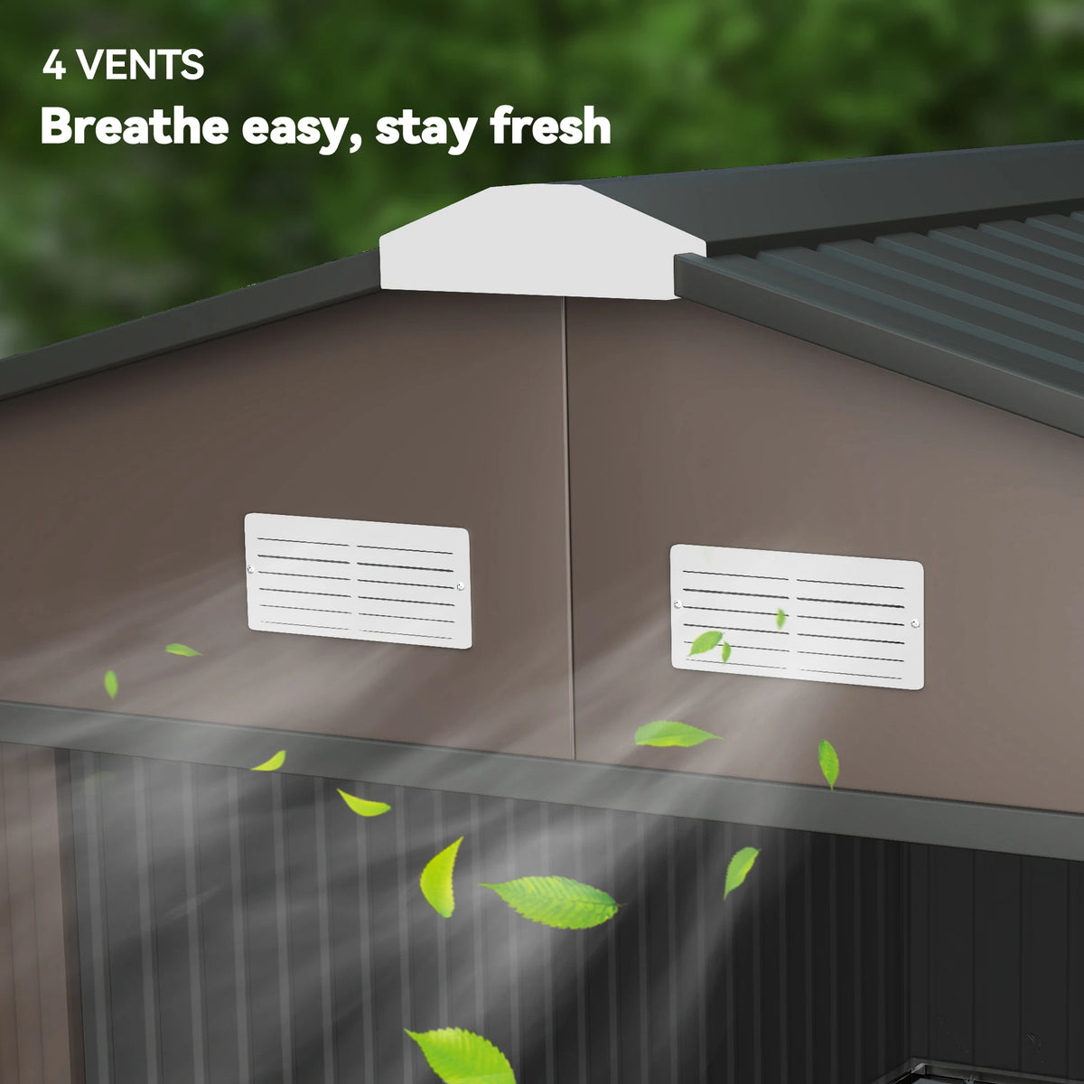 Outsunny Waterproof Outdoor Garden Steel Storage Shed
