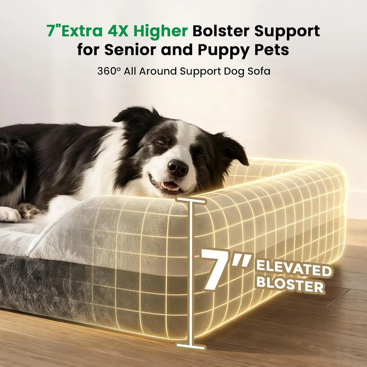 Orthopedic Cooling Gel Memory Foam Dog Bed With Washable Covers