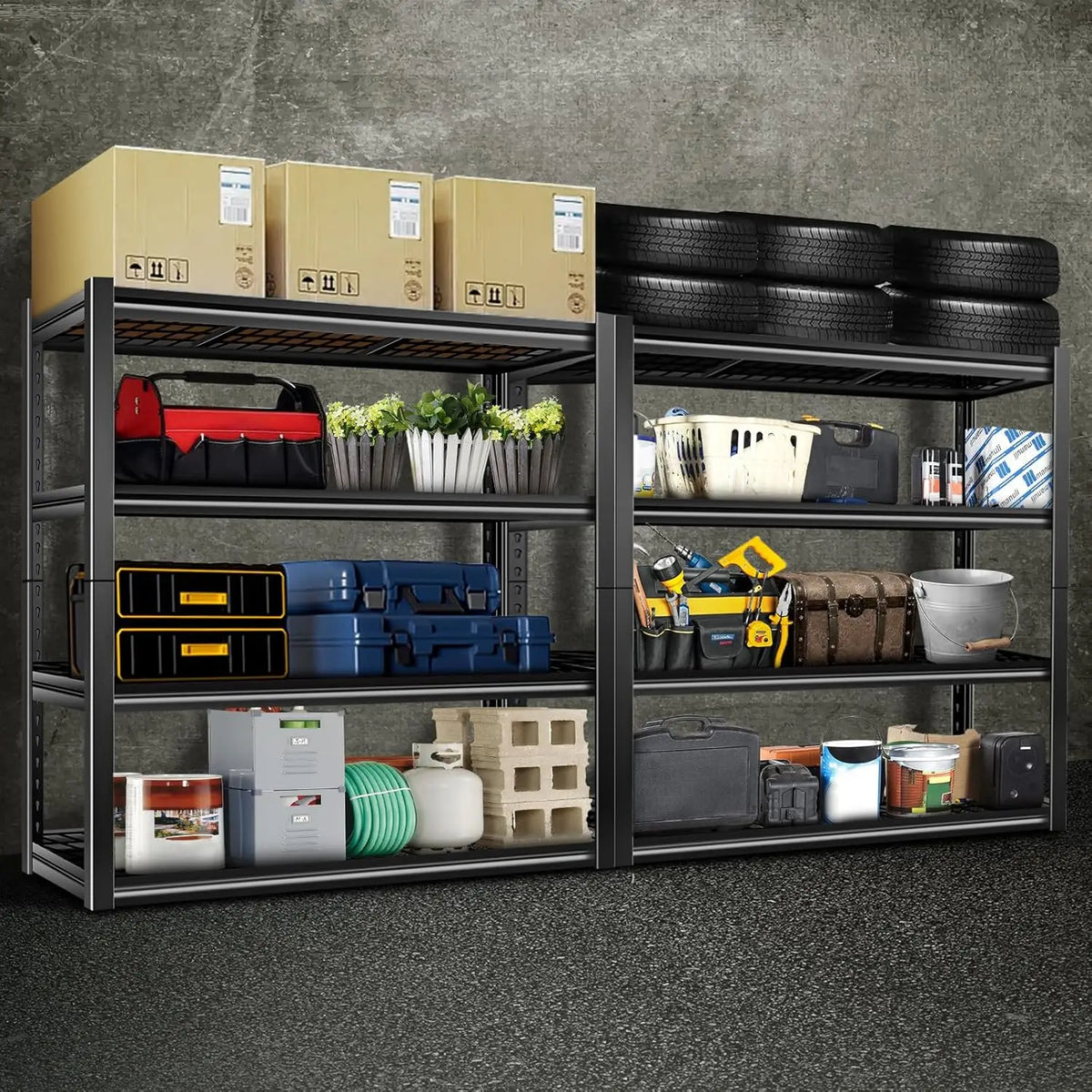 Heavy Duty Metal Garage Shelves Adjustable Steel Shelving Workshop